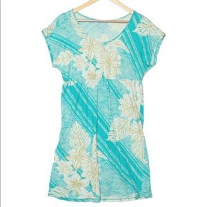 Teal and white dress